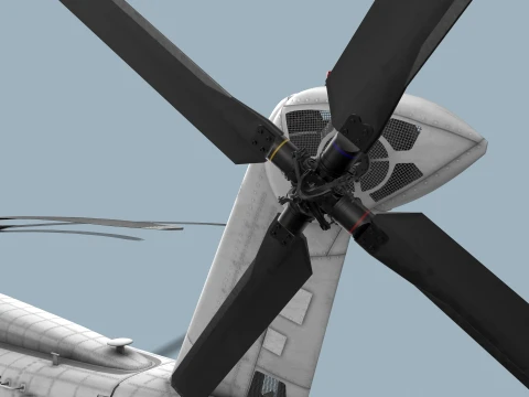 MH-53E Sea Dragon JMSDF Complex Animation --258-- 3D Model