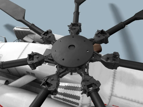 MH-53E Sea Dragon JMSDF Complex Animation --258-- 3D Model