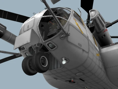 MH-53E Sea Dragon JMSDF Complex Animation --258-- 3D Model
