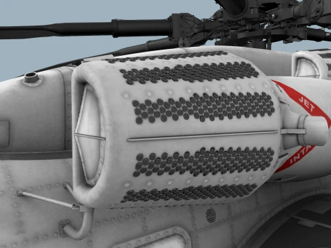 MH-53E Sea Dragon JMSDF Complex Animation --258-- 3D Model
