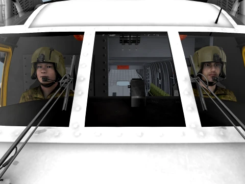 MH-53E Sea Dragon JMSDF Complex Animation --258-- 3D Model