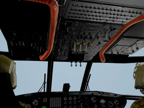 MH-53E Sea Dragon JMSDF Complex Animation --258-- 3D Model
