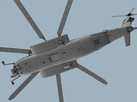 MH-53E Sea Dragon JMSDF Complex Animation --258-- 3D Model
