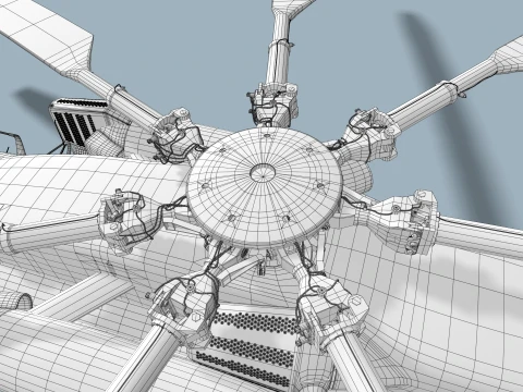 MH-53E Sea Dragon JMSDF Complex Animation --258-- 3D Model