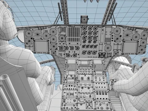 MH-53E Sea Dragon JMSDF Complex Animation --258-- 3D Model
