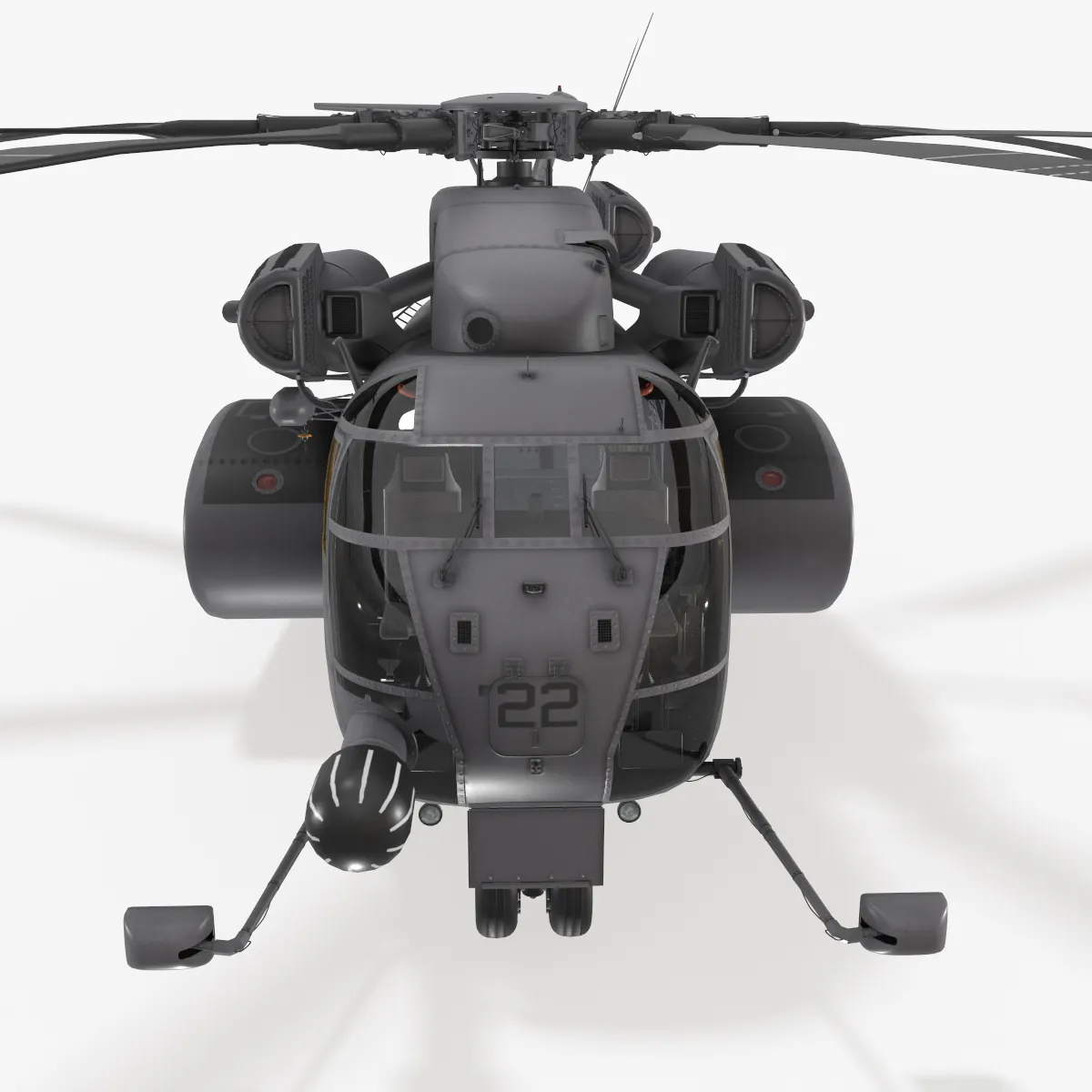 MH-53E Sea Dragon US Navy Static --259-- 3D Model .c4d .max .obj .3ds .fbx .stl .blend 