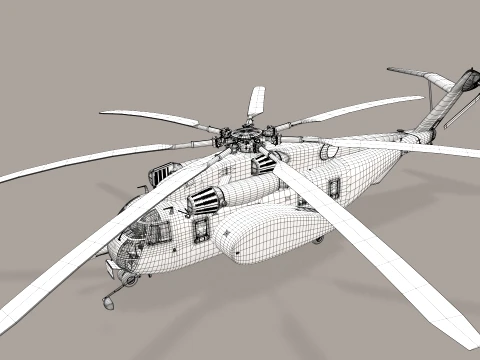 MH-53E Sea Dragon US Navy Static --259-- 3D Model