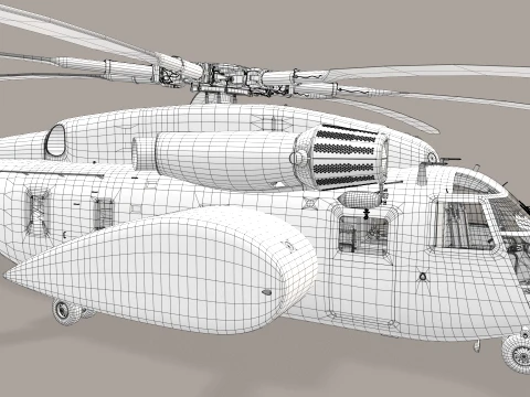 MH-53E Sea Dragon US Navy Static --259-- 3D Model