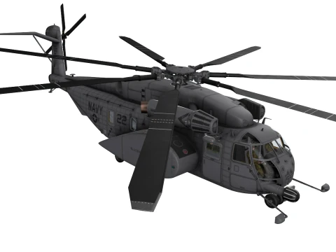 MH-53E Sea Dragon Amerikaanse marine basisanimatie --259-- 3D Model