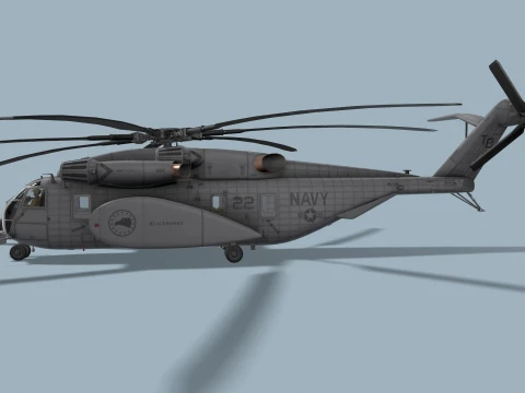 MH-53E Sea Dragon US Navy Basic Animation --259-- 3D Model