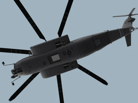MH-53E Sea Dragon US Navy Basic Animation --259-- 3D Model