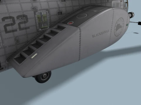 MH-53E Sea Dragon US Navy Basic Animation --259-- 3D Model