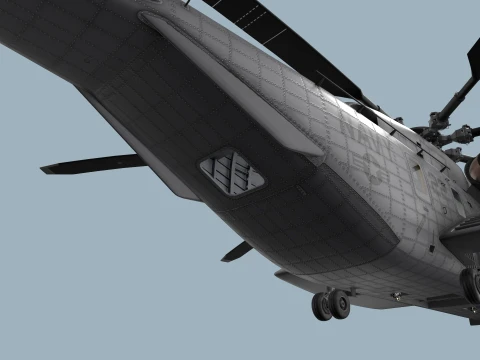 MH-53E Sea Dragon US Navy Basic Animation --259-- 3D Model