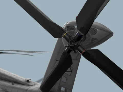 MH-53E Sea Dragon US Navy Basic Animation --259-- 3D Model