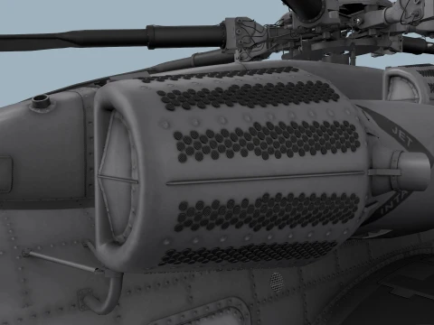 MH-53E Sea Dragon US Navy Basic Animation --259-- 3D Model