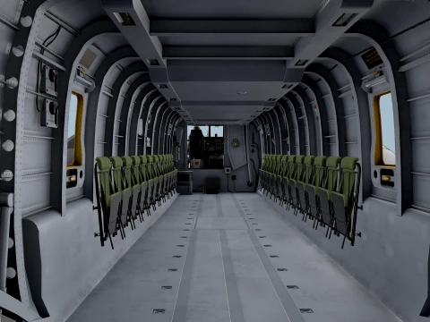 MH-53E Sea Dragon US Navy Basic Animation --259-- 3D Model