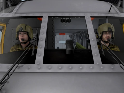 MH-53E Sea Dragon US Navy Basic Animation --259-- 3D Model