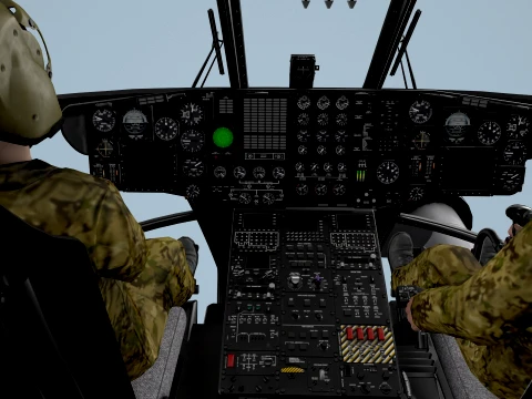MH-53E Sea Dragon US Navy Basic Animation --259-- 3D Model