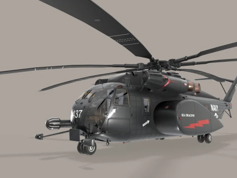 MH-53E Sea Dragons US Navy Static --260-- 3D Model