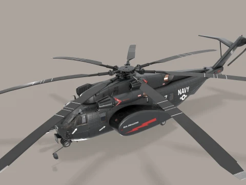 MH-53E Sea Dragons US Navy Static --260-- 3D Model