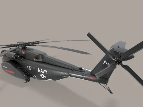 MH-53E Sea Dragons US Navy Static --260-- 3D Model