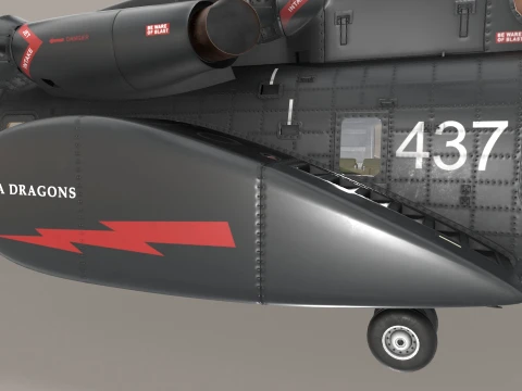 MH-53E Sea Dragons US Navy Static --260-- 3D Model