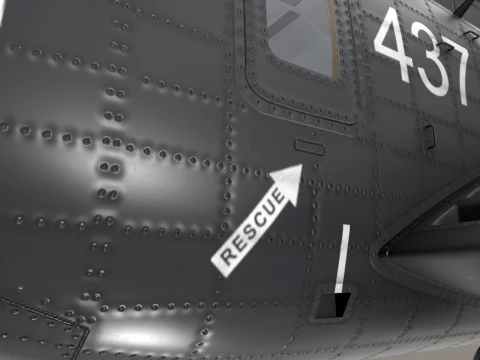 MH-53E Sea Dragons US Navy Static --260-- 3D Model