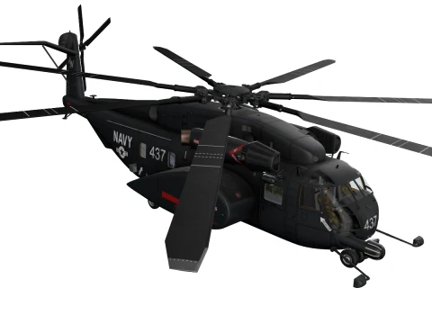 MH-53E Sea Dragons Basisanimatie van de Amerikaanse marine --260-- 3D Model