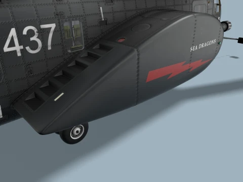 MH-53E Sea Dragons US Navy Basic Aniamtion --260-- 3D Model