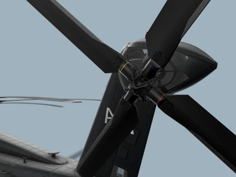 MH-53E Sea Dragons US Navy Basic Aniamtion --260-- 3D Model