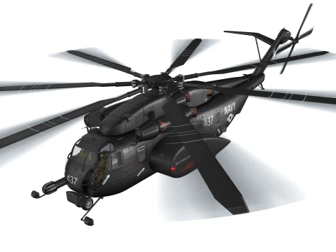 MH-53E Sea Dragons US Navy complexe animatie --260-- 3D Model