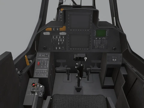 Helicopter OH-1 Ninja JGSDF White Static --446-- 3D Model