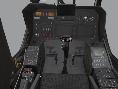 Helicopter OH-1 Ninja JGSDF White Static --446-- 3D Model