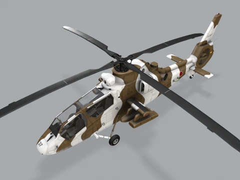 Helicopter OH-1 Ninja JGSDF Winter Static --447-- 3D Model