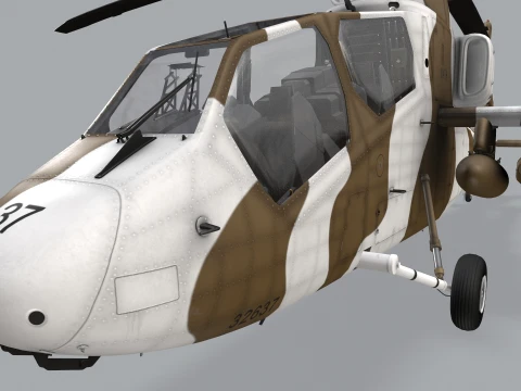 Helicopter OH-1 Ninja JGSDF Winter Static --447-- 3D Model