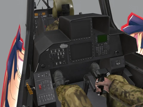 Helicopter OH-1 Ninja JGSDF Yuzu Kisarazu Basic Animation --448-- 3D Model