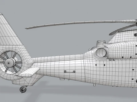 Helicopter OH-1 Ninja JGSDF Yuzu Kisarazu Basic Animation --448-- 3D Model