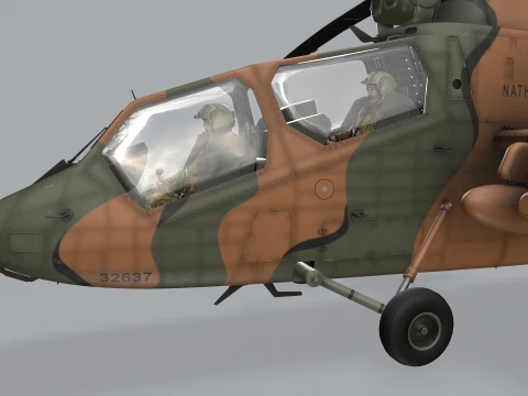 Helicopter OH-1 Ninja JGSDF Complex Animation --444-- 3D Model