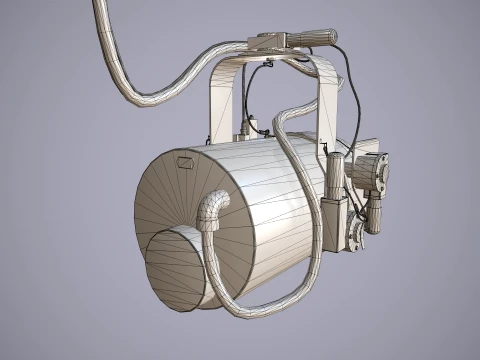 Helicopter Search Lights Collection --285-- 3D Model