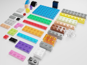lego brick collection - 35 pieces 3D Model