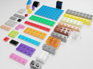 Legosteine-Sammlung &ndash; 35 Teile 3D Modell