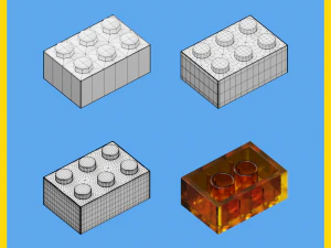 lego brick collection - 35 pieces 3D Model