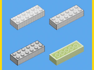 lego brick collection - 35 pieces 3D Model