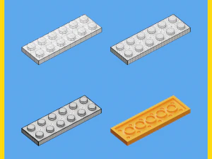 lego brick collection - 35 pieces 3D Model