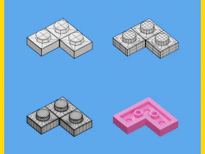 lego brick collection - 35 pieces 3D Model
