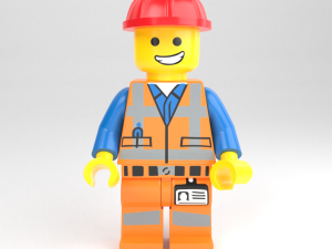lego minifigure - construction worker 3D Model
