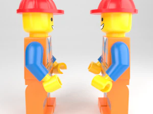 lego minifigure - construction worker 3D Model