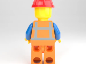 lego minifigure - construction worker 3D Model