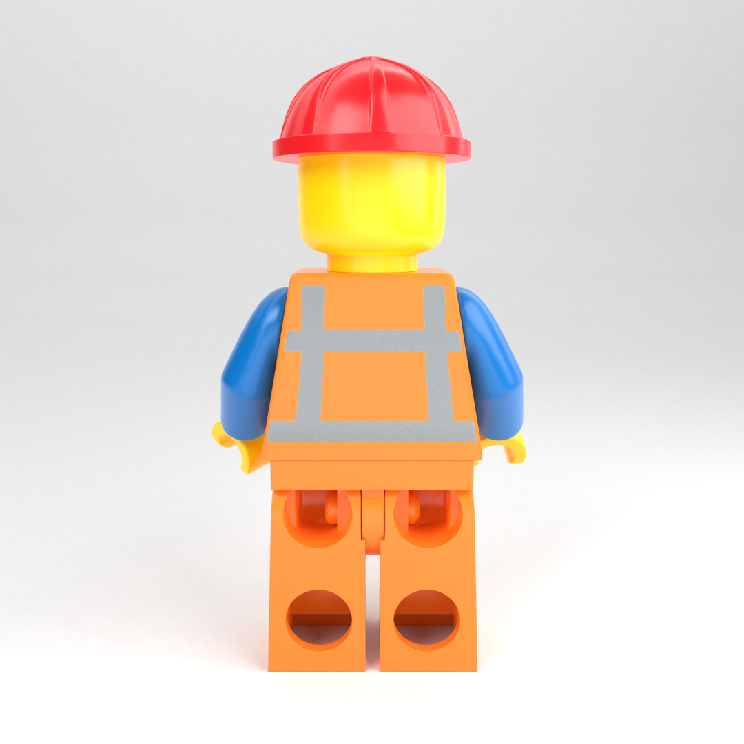 lego minifigure - construction worker 3D Model in Toys 3DExport