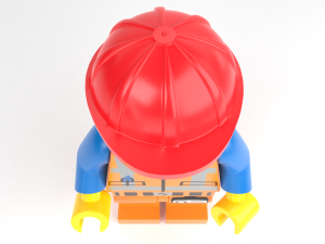 lego minifigure - construction worker Modelo 3D
